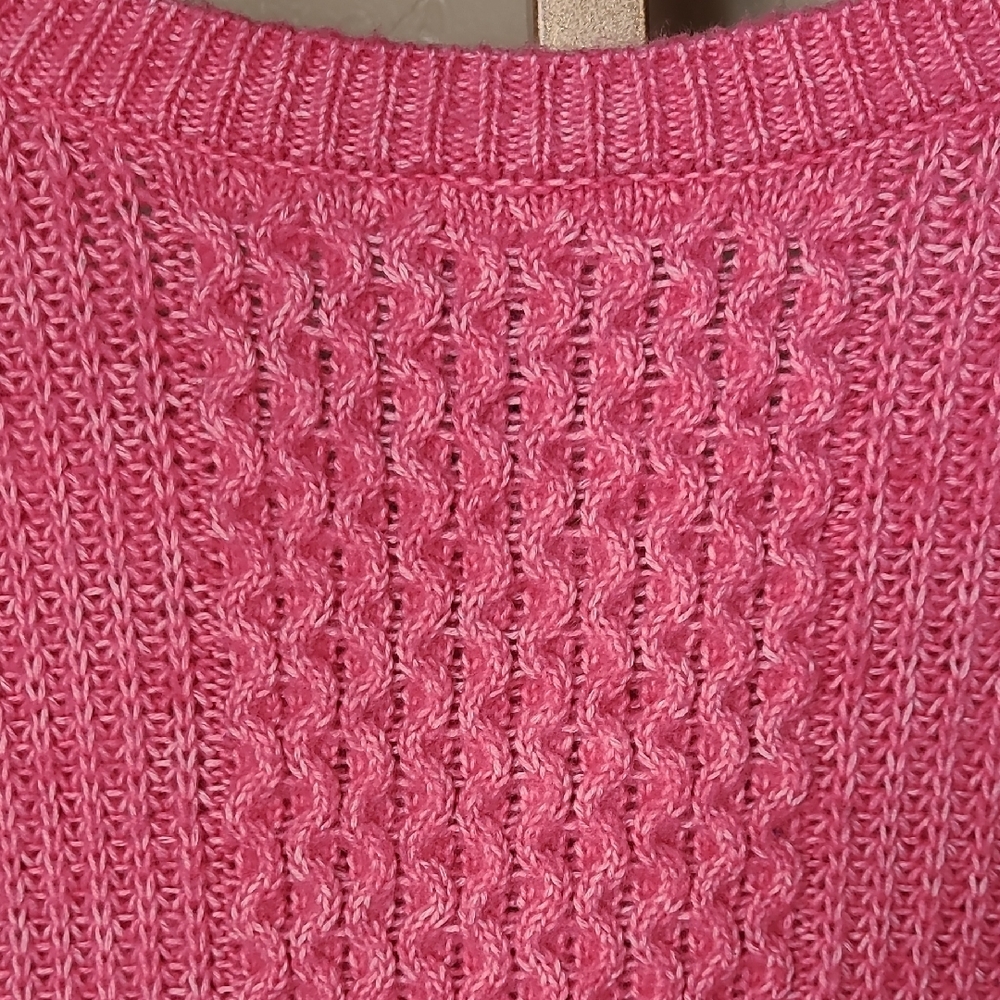 Cabi Vibrant Pink Cable Knit Sweater‎ - Picture 10 of 14